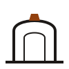 The Dave Patton House logo — Mediterranean Revival archway mark in charcoal and amber
